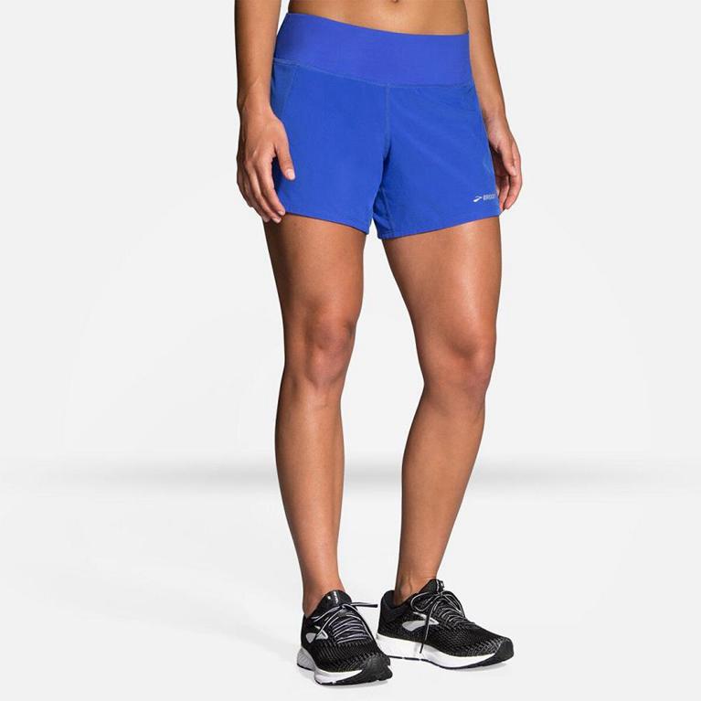 Brooks Chaser 5 Running Shorts - Women's - Blue (13284-RFTZ)